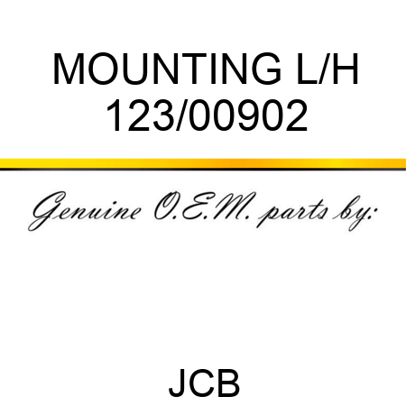 MOUNTING L/H 123/00902