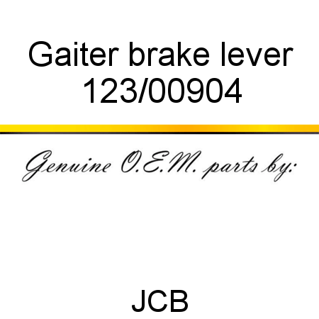 Gaiter, brake lever 123/00904