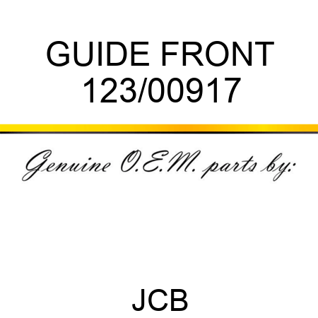 GUIDE FRONT 123/00917