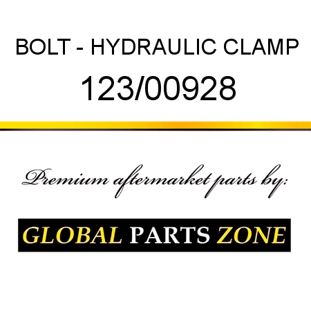 BOLT - HYDRAULIC CLAMP 123/00928