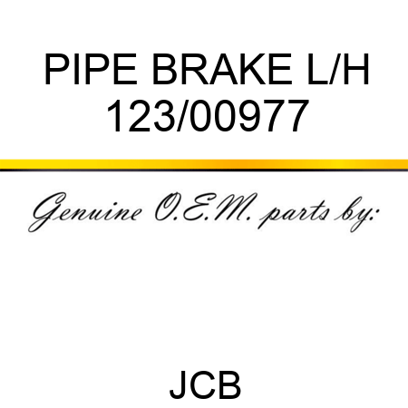 PIPE BRAKE L/H 123/00977