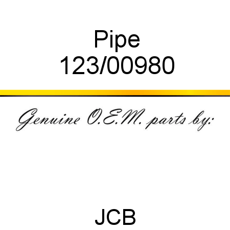 Pipe 123/00980