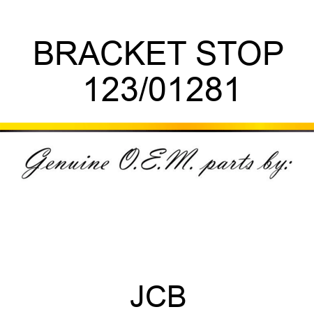 BRACKET STOP 123/01281
