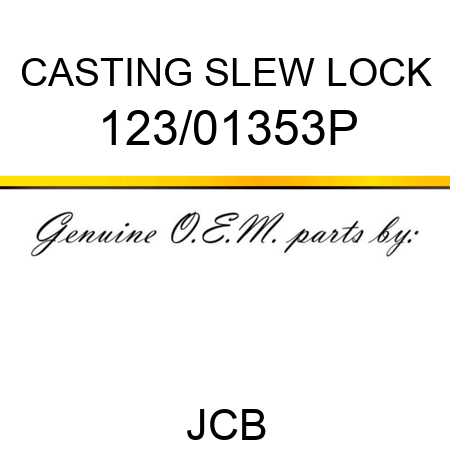 CASTING SLEW LOCK 123/01353P