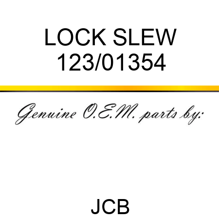 LOCK SLEW 123/01354