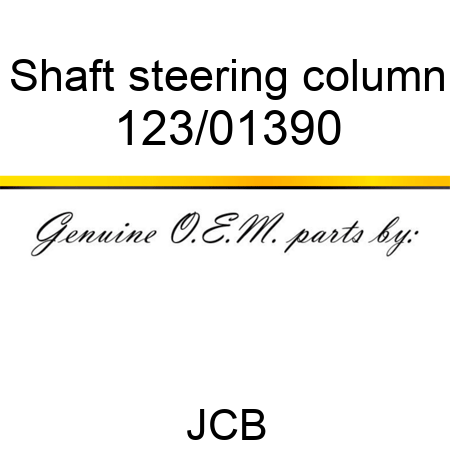 Shaft, steering column 123/01390
