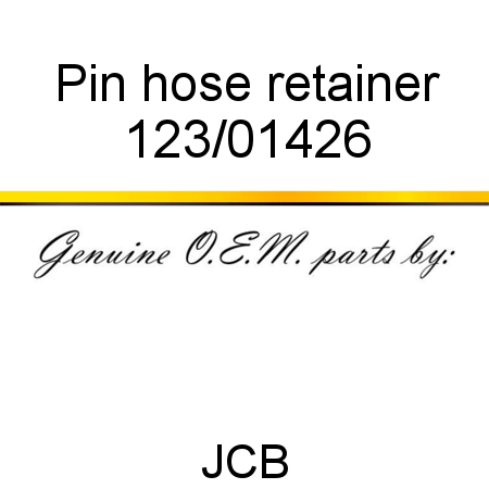 Pin, hose retainer 123/01426