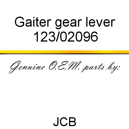 Gaiter, gear lever 123/02096