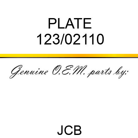 PLATE 123/02110