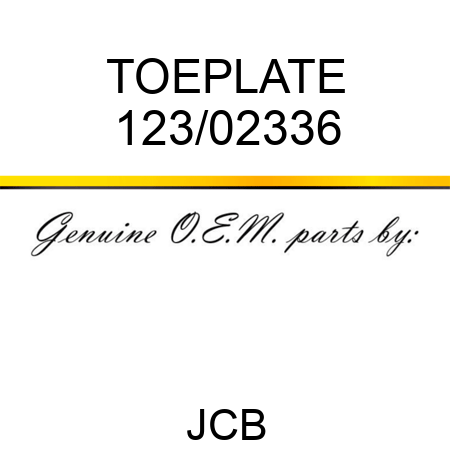 TOEPLATE 123/02336