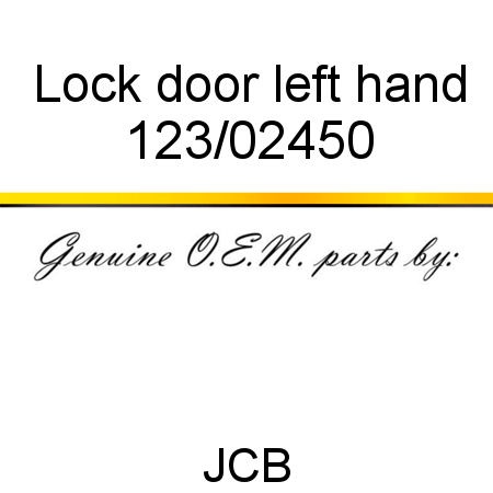 Lock, door, left hand 123/02450