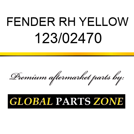 FENDER RH YELLOW 123/02470