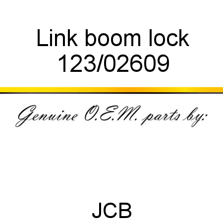 Link, boom lock 123/02609