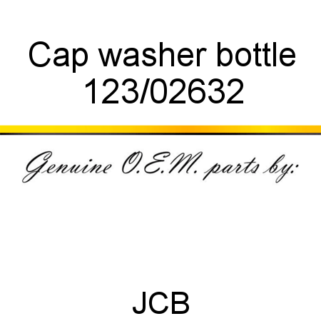 Cap, washer bottle 123/02632