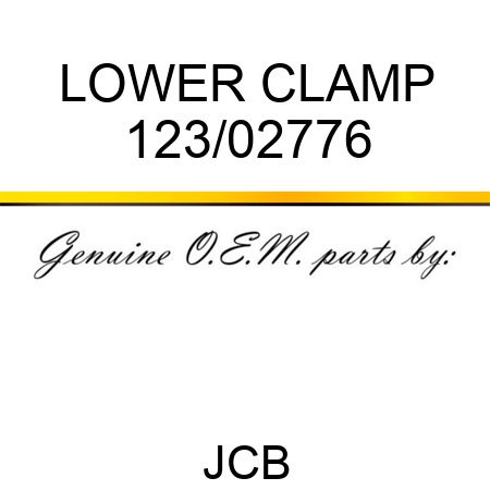 LOWER CLAMP 123/02776
