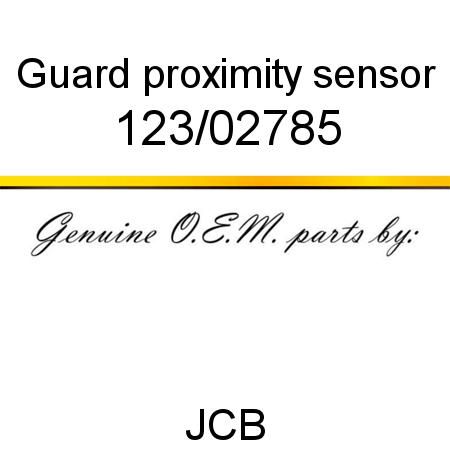 Guard, proximity sensor 123/02785