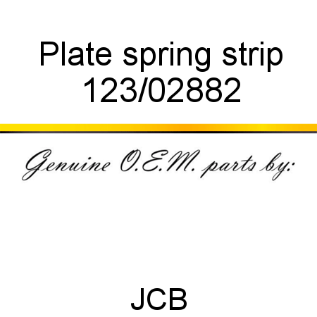 Plate, spring strip 123/02882
