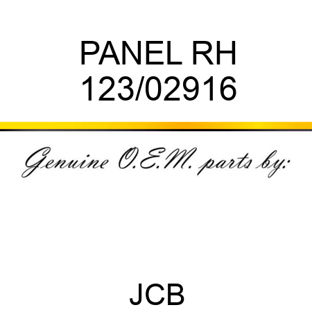 PANEL RH 123/02916