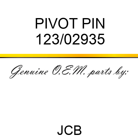 PIVOT PIN 123/02935