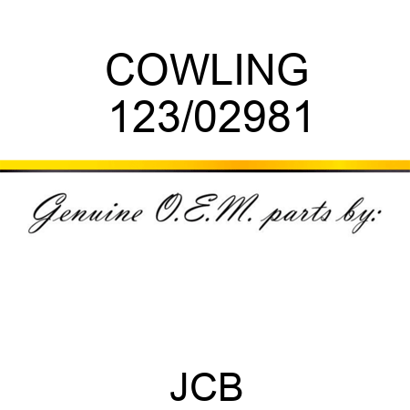 COWLING 123/02981