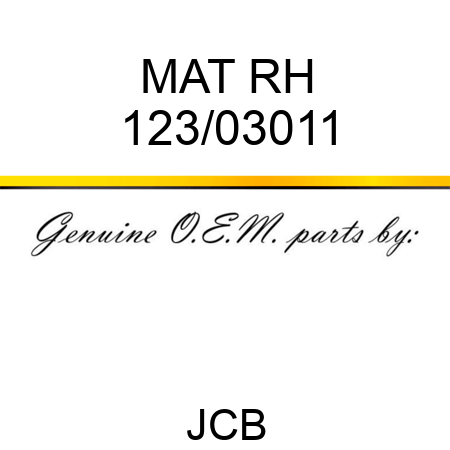 MAT RH 123/03011