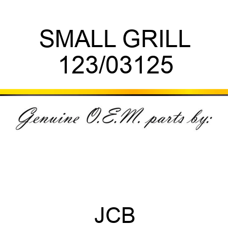 SMALL GRILL 123/03125