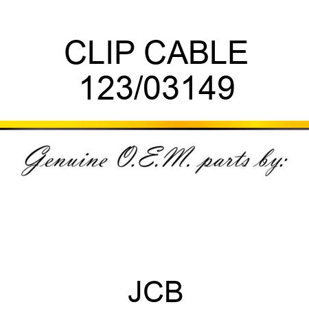 CLIP CABLE 123/03149