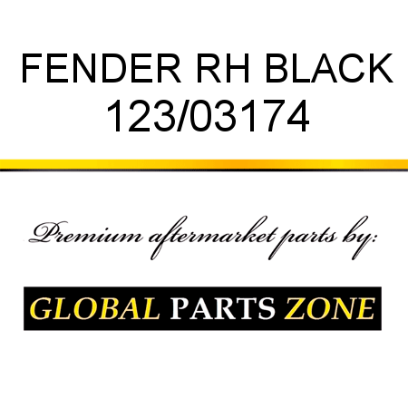 FENDER RH BLACK 123/03174