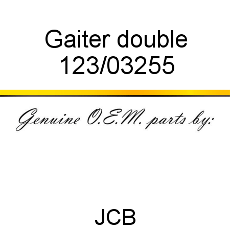 Gaiter, double 123/03255