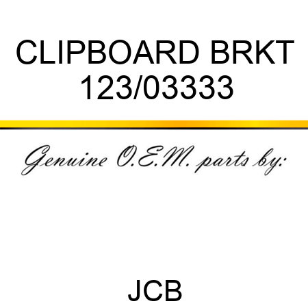 CLIPBOARD BRKT 123/03333