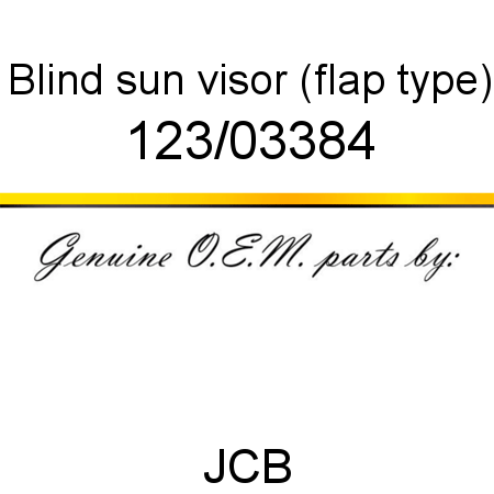 Blind, sun visor, (flap type) 123/03384