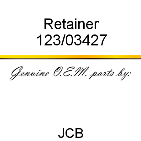 Retainer 123/03427