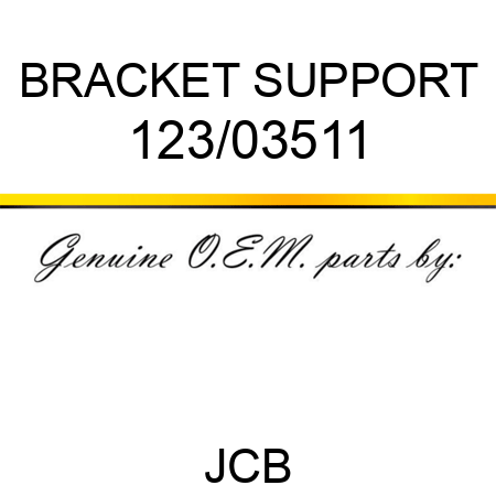 BRACKET SUPPORT 123/03511