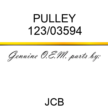 PULLEY 123/03594