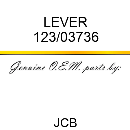 LEVER 123/03736