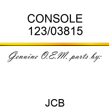 CONSOLE 123/03815