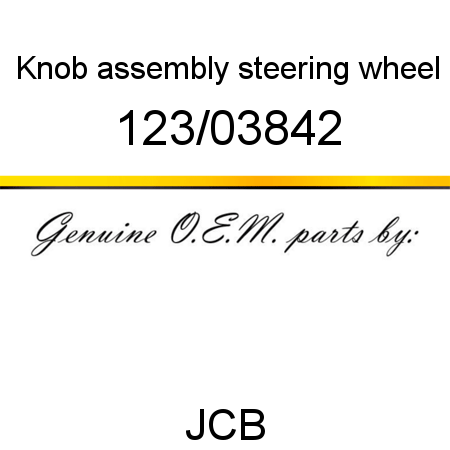 Knob, assembly, steering wheel 123/03842