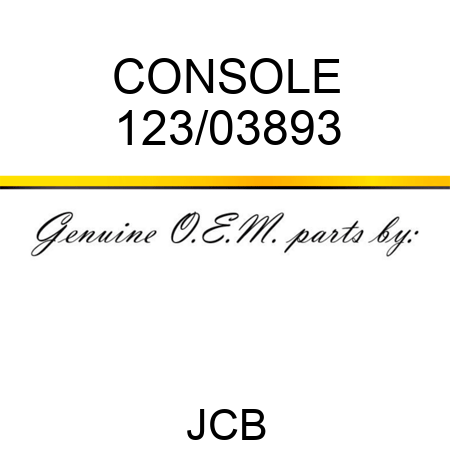 CONSOLE 123/03893