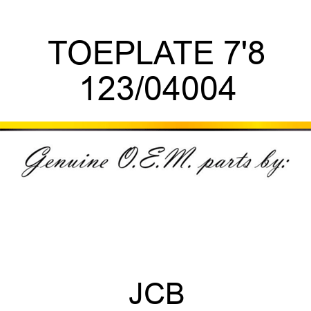 TOEPLATE 7'8 123/04004