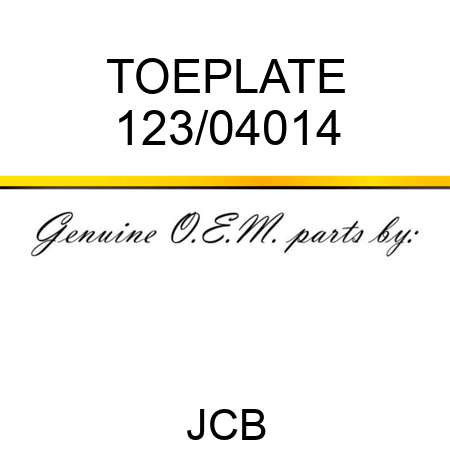 TOEPLATE 123/04014