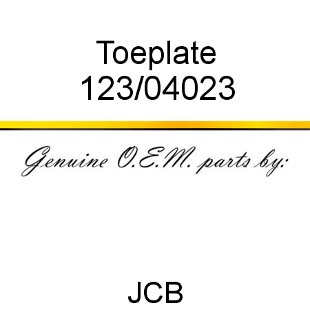 Toeplate 123/04023