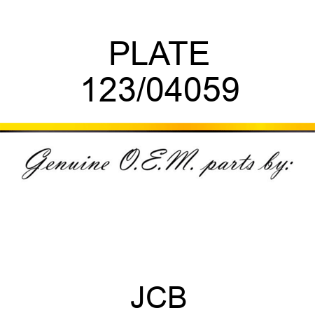 PLATE 123/04059
