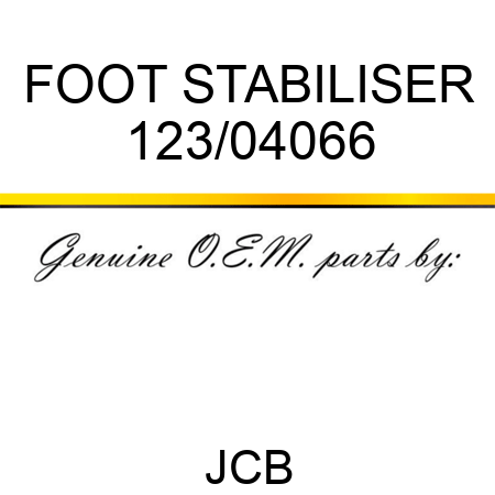 FOOT STABILISER 123/04066