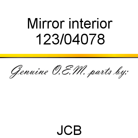 Mirror, interior 123/04078