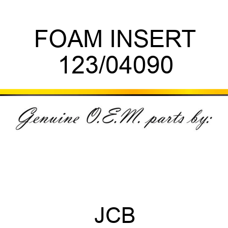 FOAM INSERT 123/04090