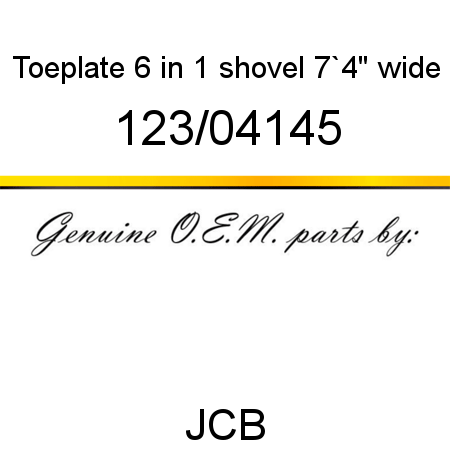 Toeplate, 6 in 1 shovel, 7`4