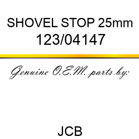 SHOVEL STOP 25mm 123/04147