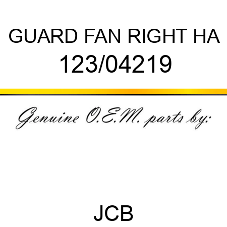 GUARD FAN RIGHT HA 123/04219