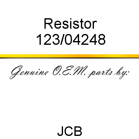 Resistor 123/04248
