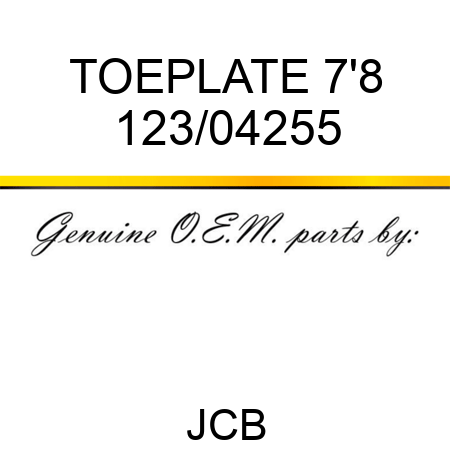 TOEPLATE 7'8 123/04255